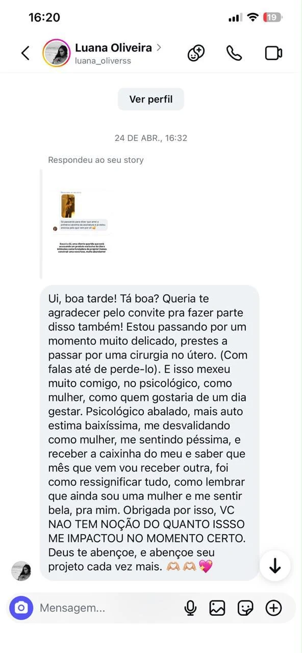O significado de receber a caixa em um momento pessoal.